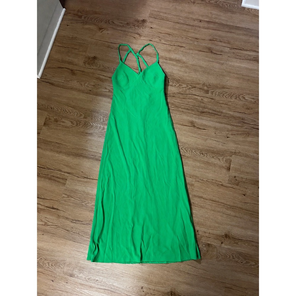 BY JOHNNY Green Maxi Dress Sz AU 10 US 6 Strappy Racerback Formal Cocktail Gown